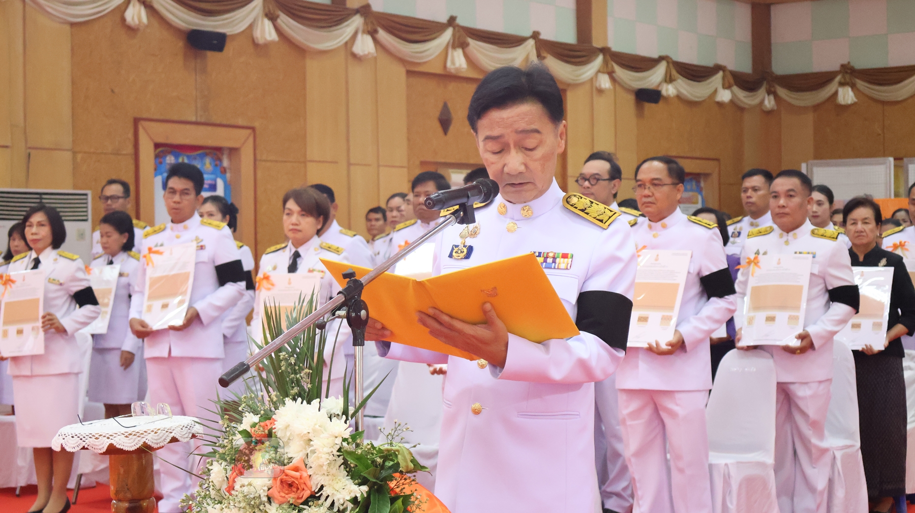 ยโสธรประกอบพิธีรับมอบลายผ้าพระราชทานปี 2569 ถักทอภูมิปัญญาดั้งเดิมสืบสานพระราชปณิธานและยกระดับหัตถศิลป์ไทยสู่สากล